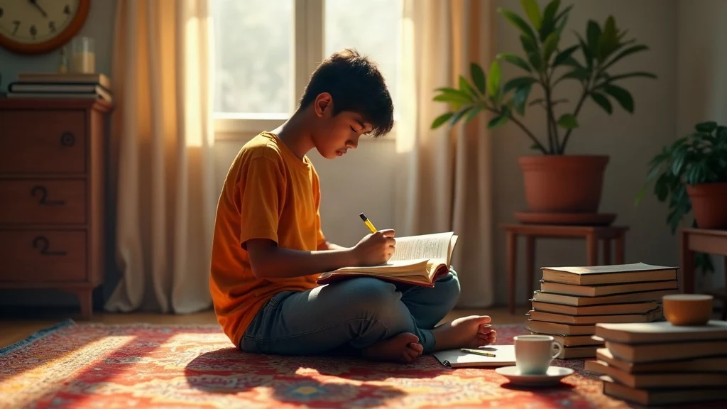 UPSC preparation study scene with books and notes